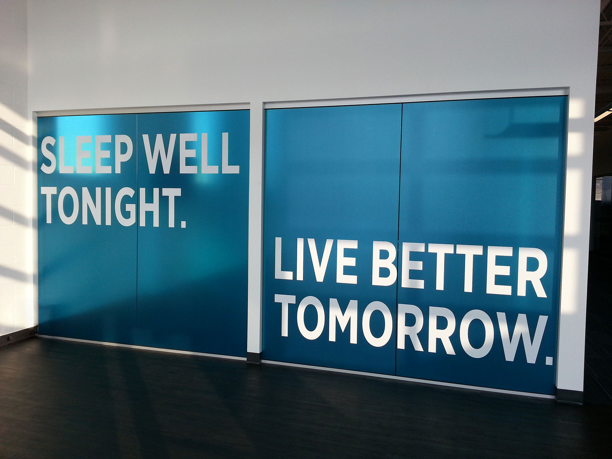 Privacy film with printed window graphics